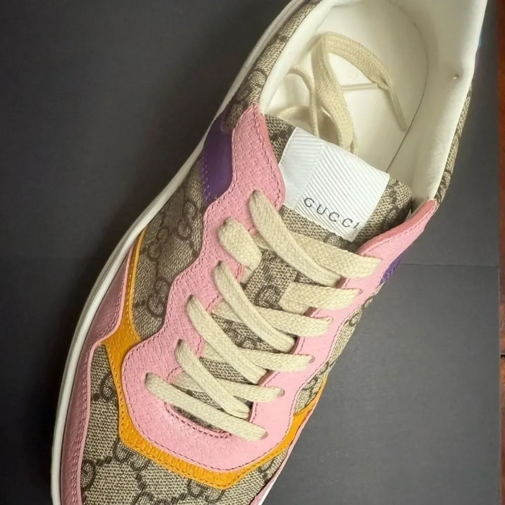 Brand new with box Gucci Pink and Purple Platform Sneakers size 11
